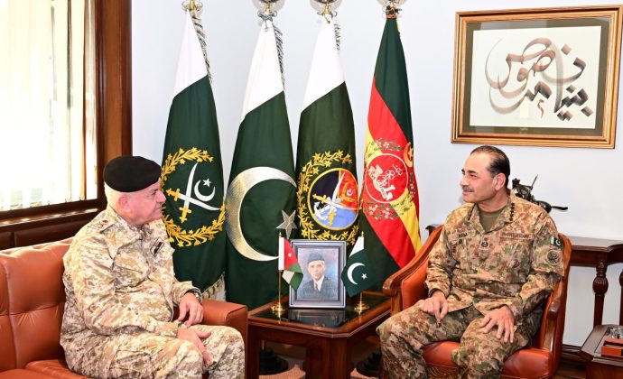 CJCS Jordan Armed Forces Calls on Pakistan COAS in Rawalpindi