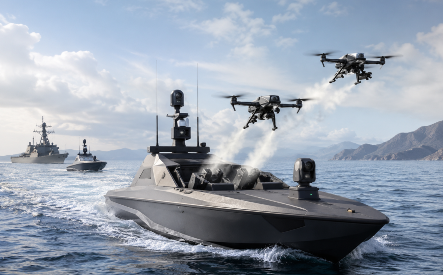 Drone-Launching Robot Boats